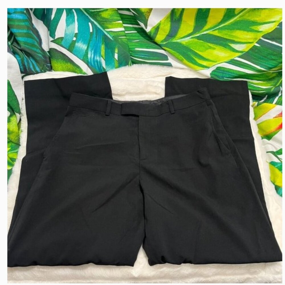 French Connection 8 Black Straight Leg Office Career City Preppy Classic Pants